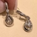 Серьги из белого золота с бриллиантами